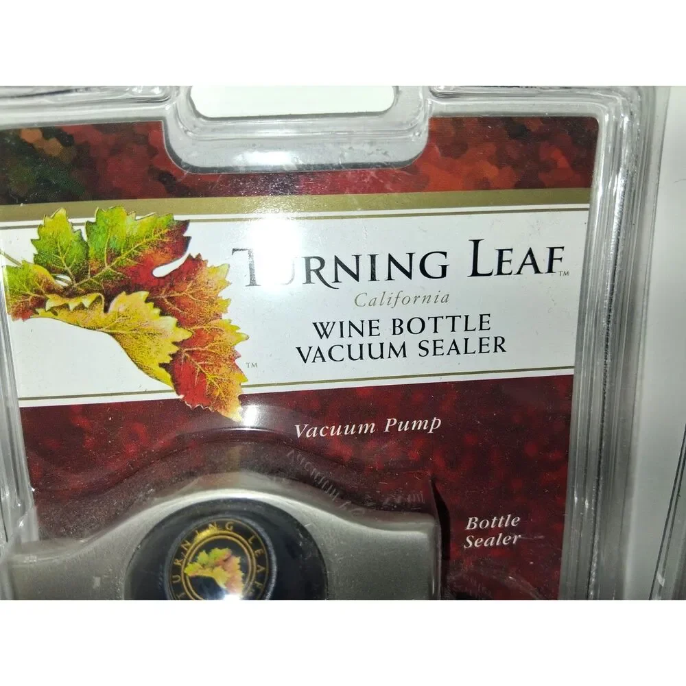 Turning Leaf Wine Bottle Vacuum Sealer Air Pressure Cork Popper
